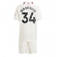 Fotballdrakt Barn Manchester United Donny van de Beek #34 Tredjedraktsett 2023-24 Kortermet (+ Korte bukser)